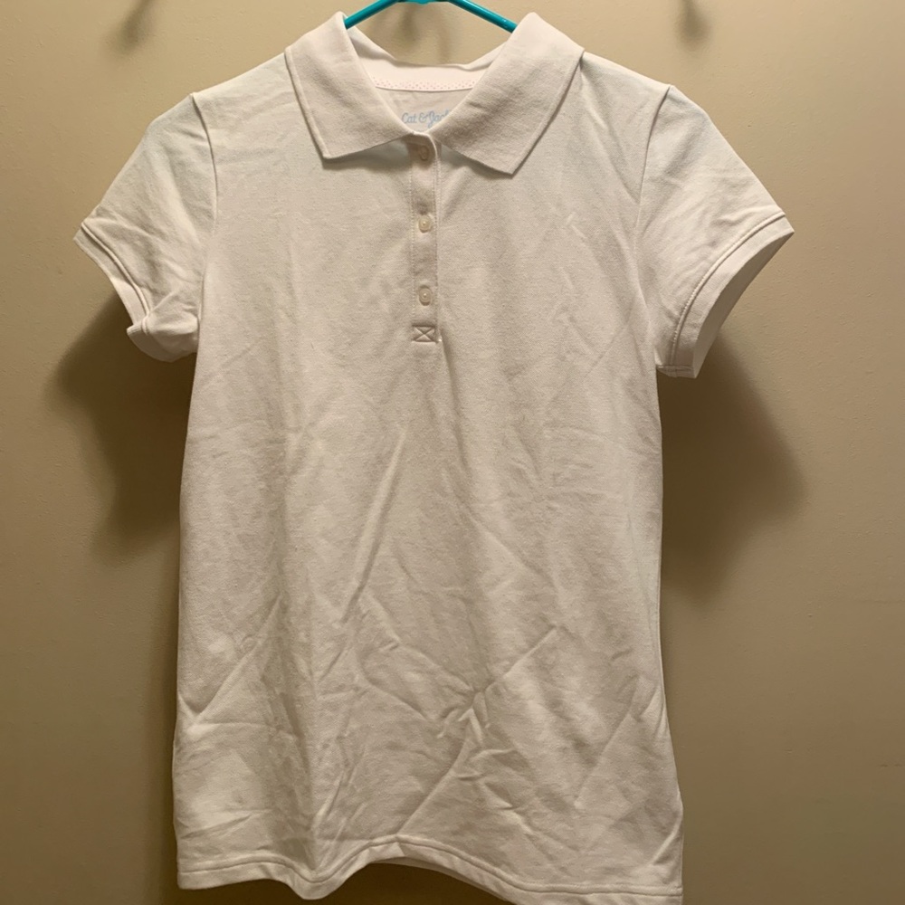 Cat & Jack Cream Shirt with Pink Accents